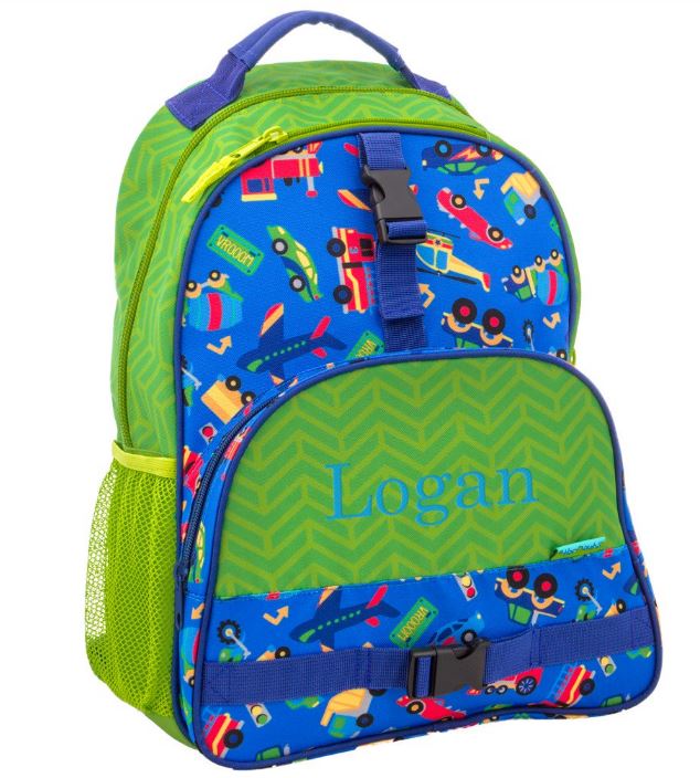 Embroidered Backpack for Boys | Planes Trains and Automobiles Backpack